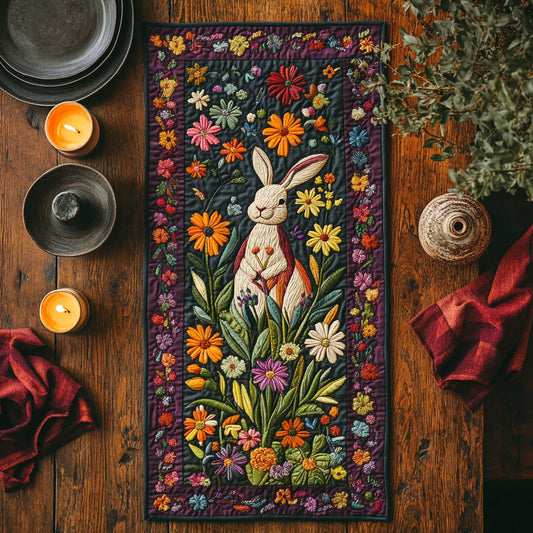 Rabbit Garden CW1001092CL Quilted Table Runner