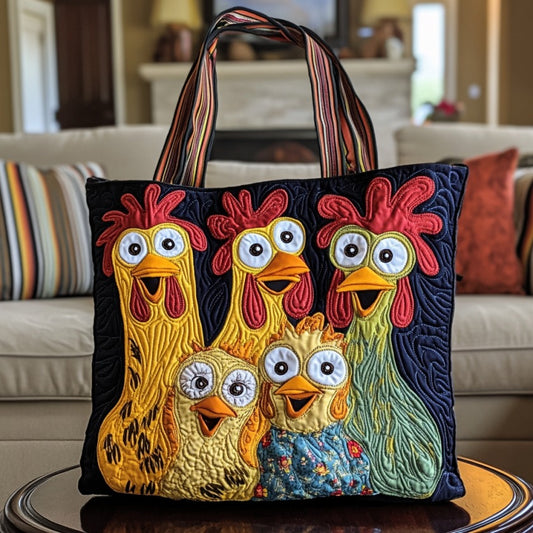 Silly Chickens XR3009003CL Quilted Tote Bag