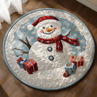 Classic Snowman WN0309017CL Quilted Round Mat