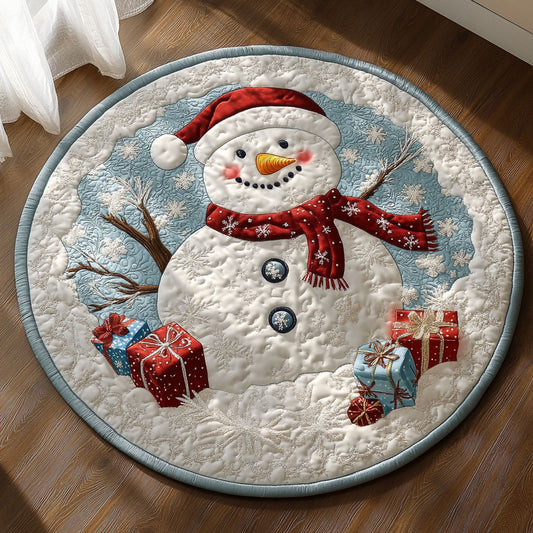 Classic Snowman WN0309017CL Quilted Round Mat
