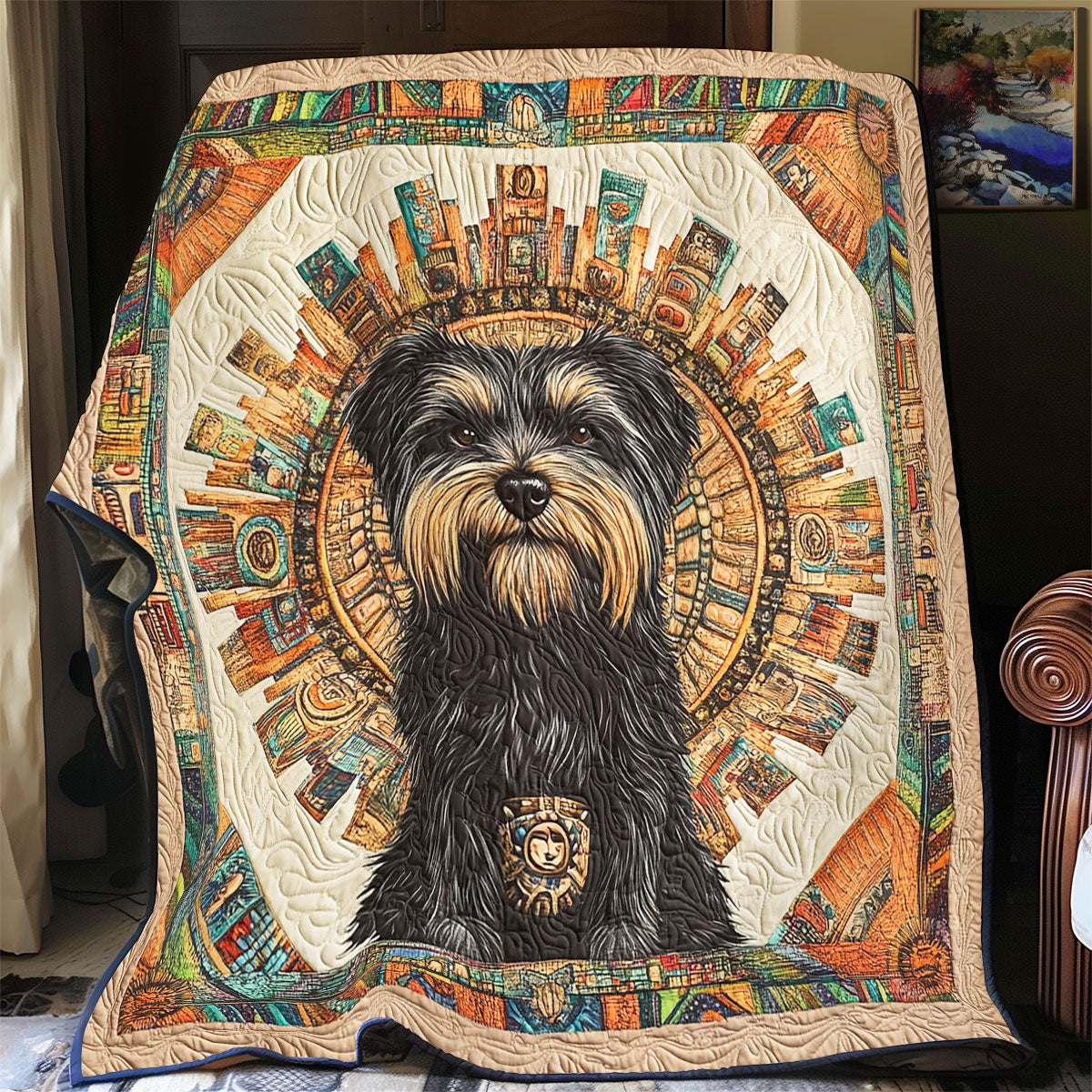 Terrier Ancient Mayan Culture WY0801065CL Quilt