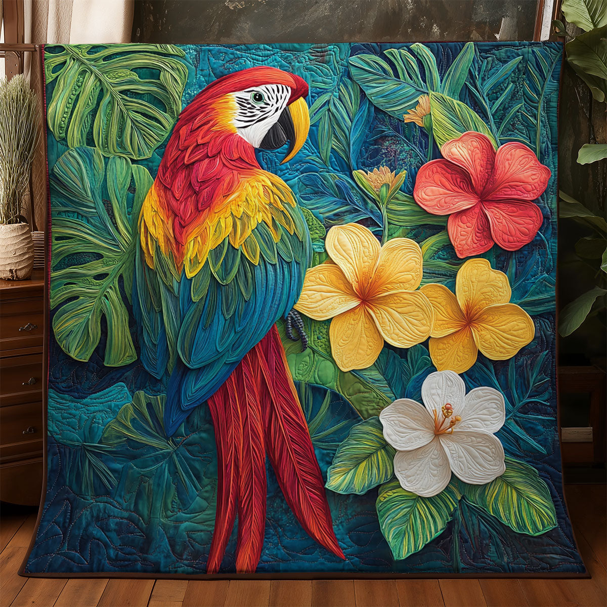 Parrot Flower WX0406045CL Quilt