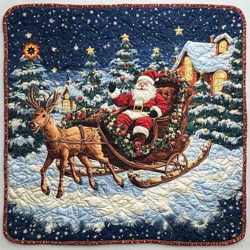 Santa Delivering Christmas Gift WP0411023CL Quilt