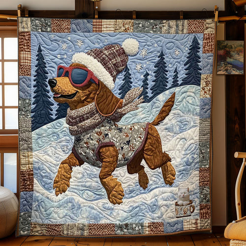 Chilly Dachshund Style WN2011034CL Quilt