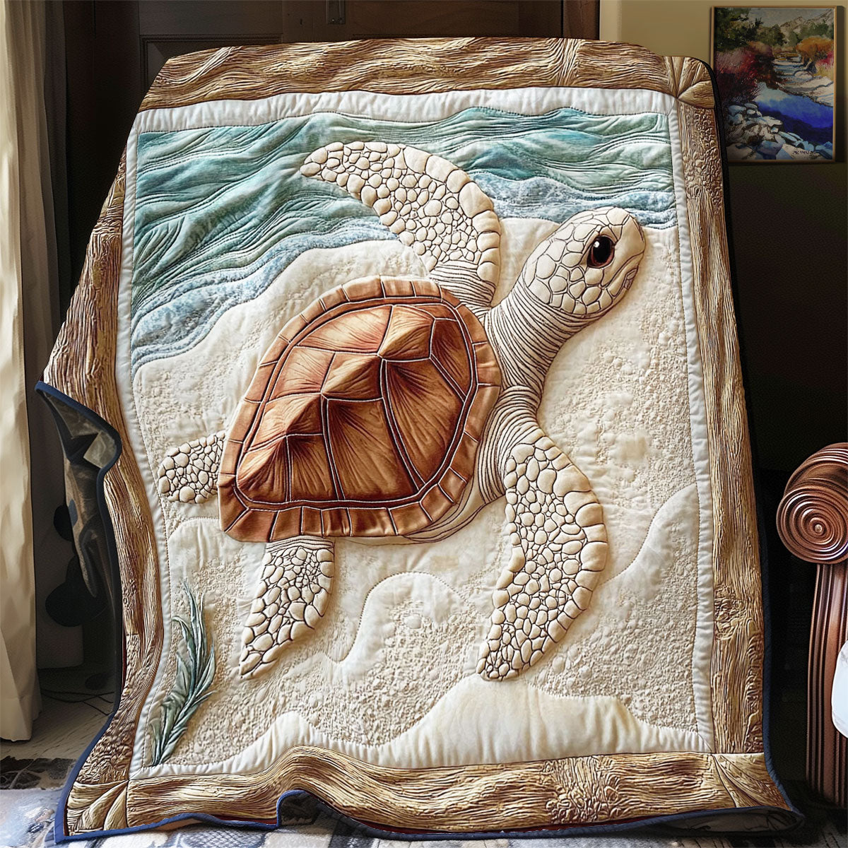 Turtle Portrait WY2101083CL Quilt