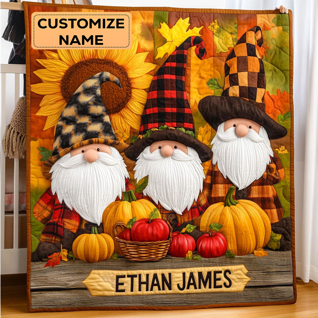 A Fall Tale WJ3107003CL Personalized Baby Quilt