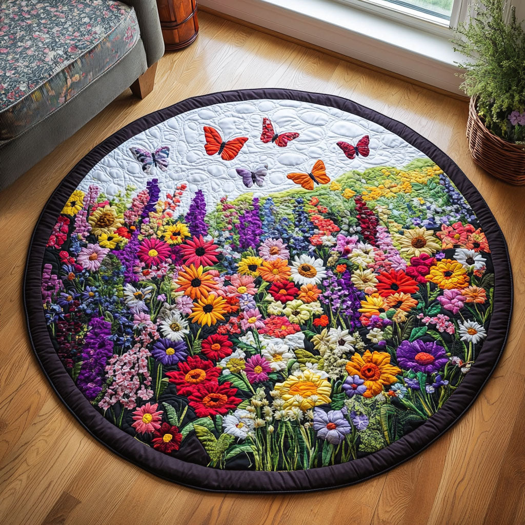 Floral Whisper CW1208006CL Quilted Round Mat