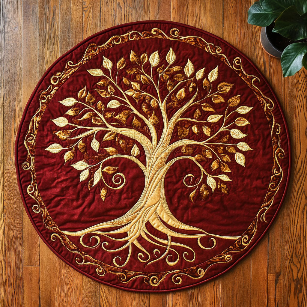 Tree of Life CW2205400CL Quilted Round Mat