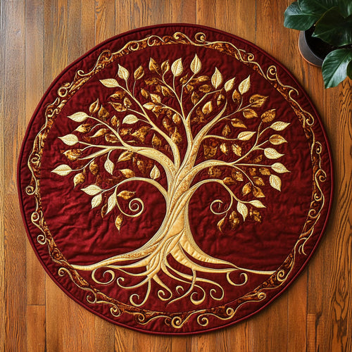 Tree of Life CW2205400CL Quilted Round Mat