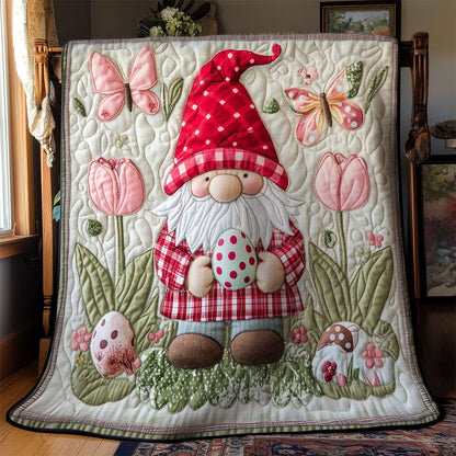 Gnome In Easter Garden WY1202106CL Quilt