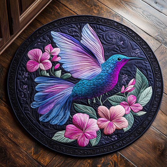 Floral Hummingbird CW1206015CL Quilted Round Mat