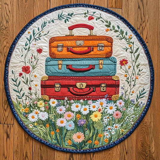 The Cozy Suitcase WN0408073CL Quilted Round Mat