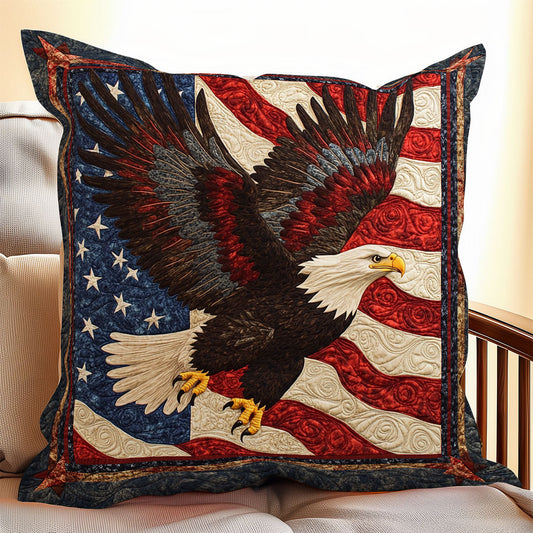 Patriotic Eagle American WX1306084CL Quilt Pillow Case
