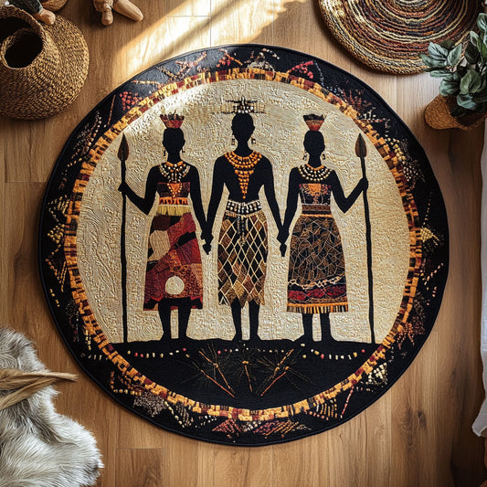 Tribal Unity WY0107039CL Quilted Round Mat