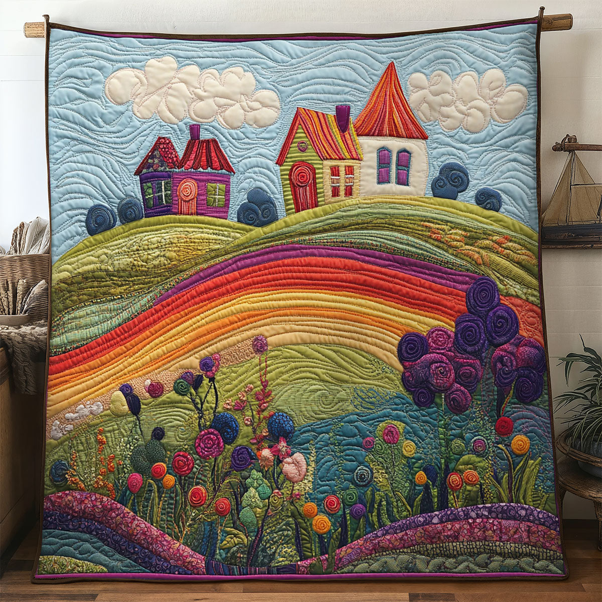 Dancing Flower Hills WN1507009CL Quilt