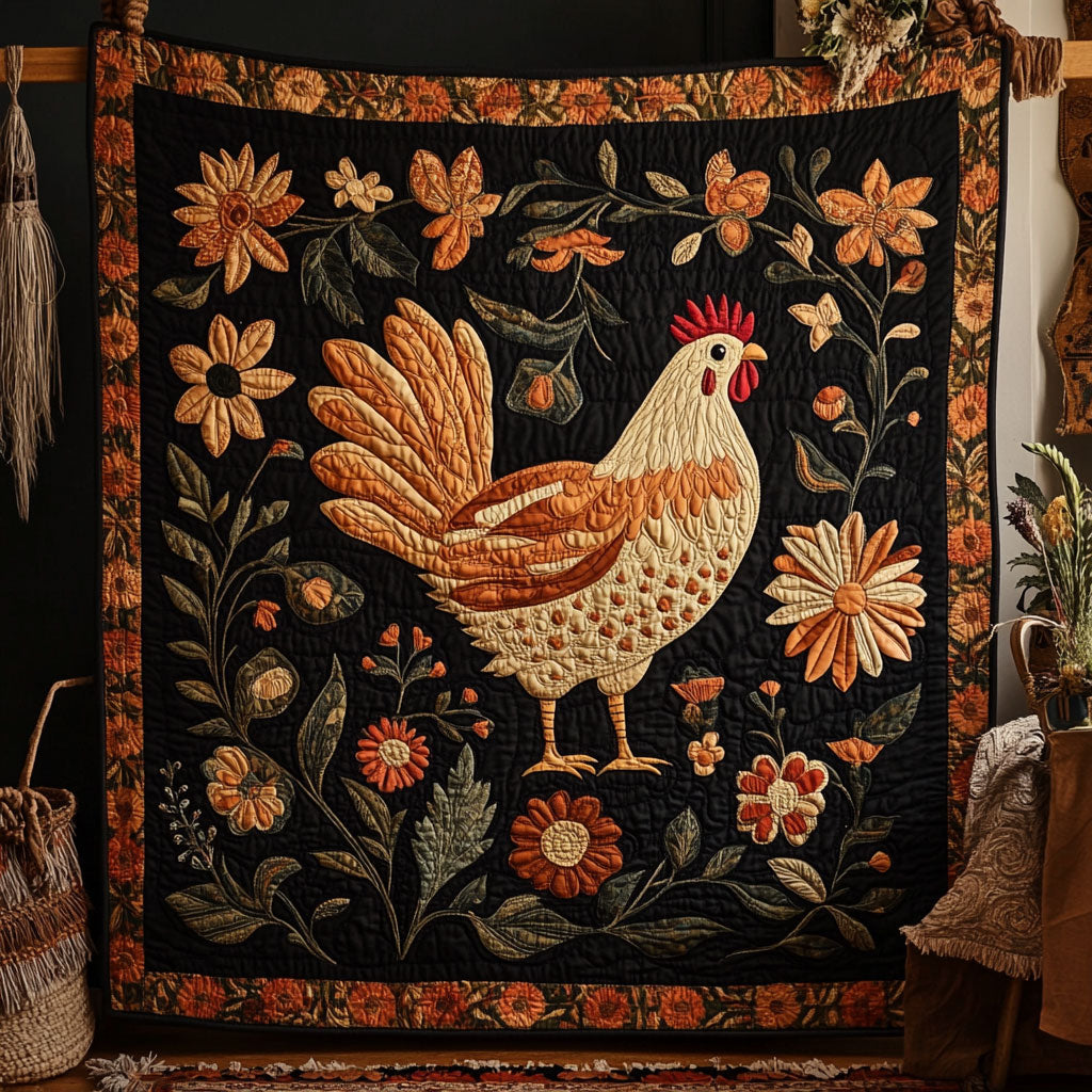 Blooming Hen WY1004015CL Quilt