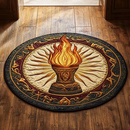Eternal Flame CP2607051CL Quilted Round Mat