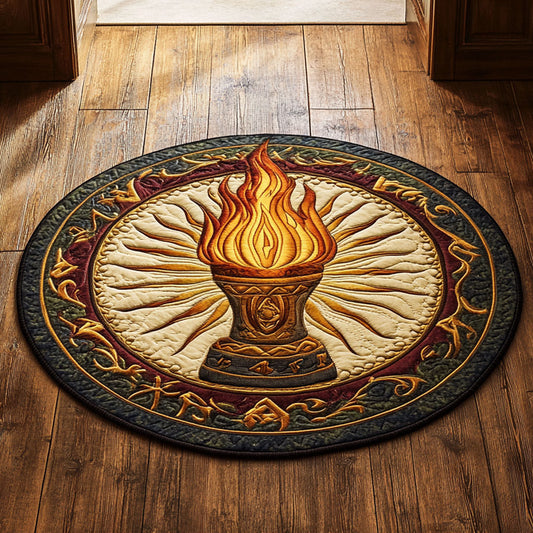 Eternal Flame CP2607051CL Quilted Round Mat