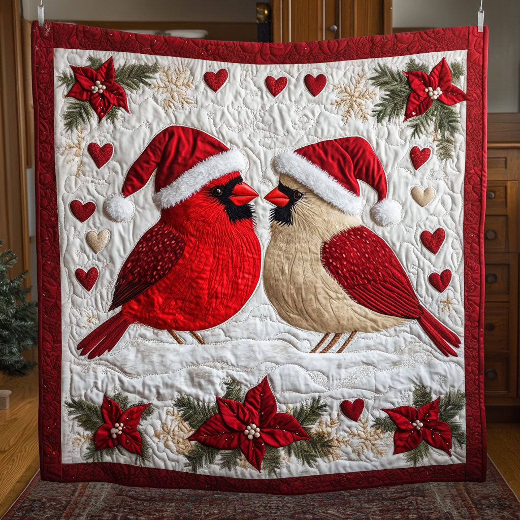 Cardinal Couple Christmas LT2911008CL Quilt