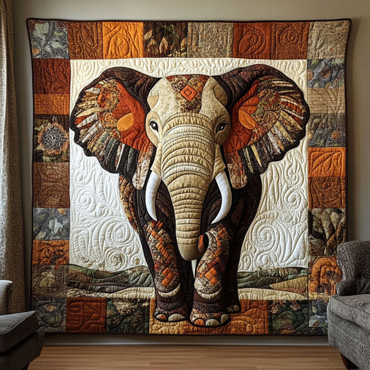 Native Patchwork Elephant WJ0406008CL Quilt