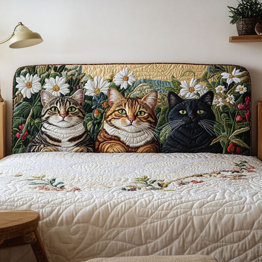 Bloom Cat Garden CW2512001CL Quilted Headboard Slipcover