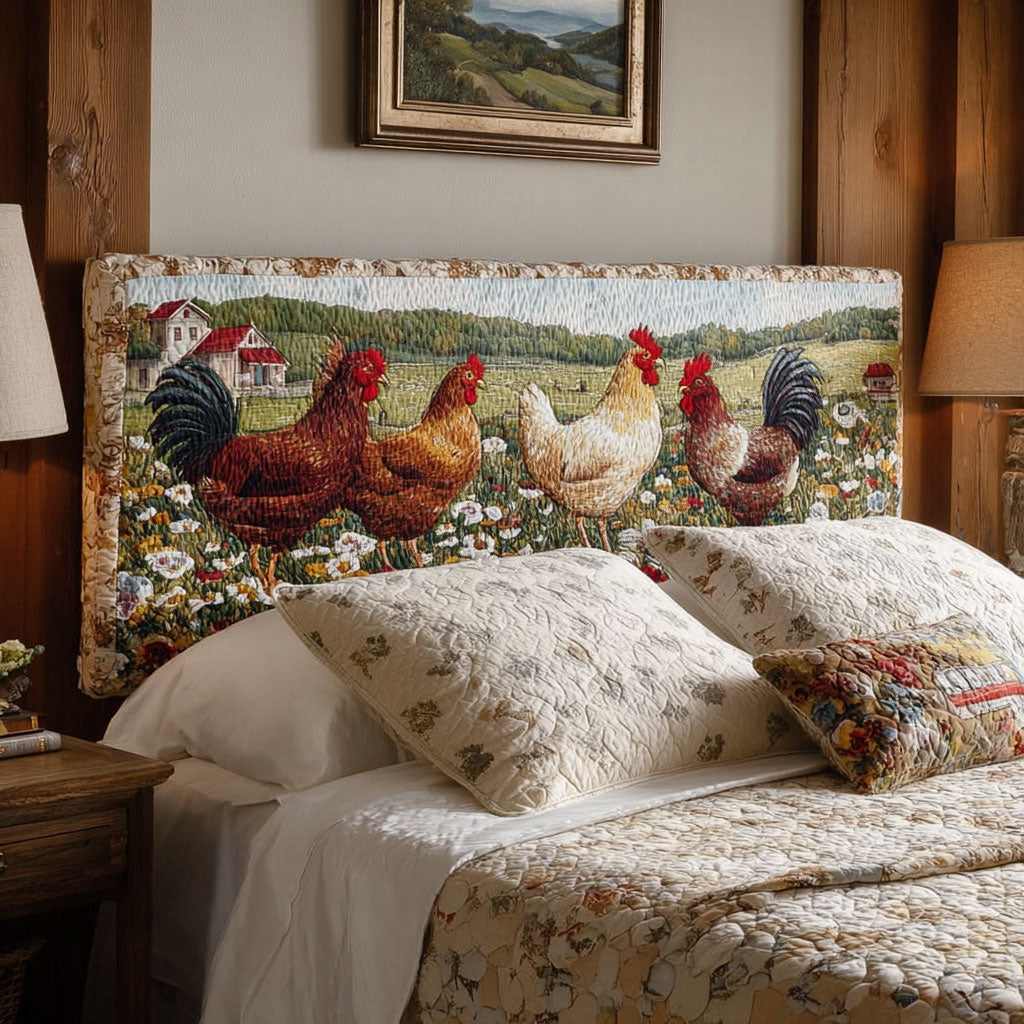 Timeless Farm Chicken CW2312028CL Quilted Headboard Slipcover