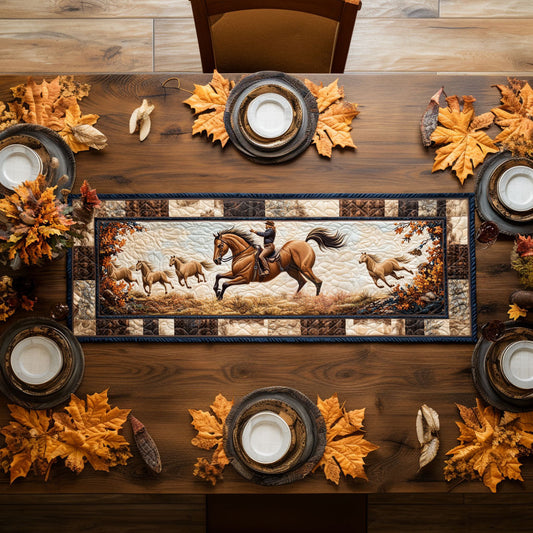 Horse Hooves WN1007017CL Quilted Table Runner