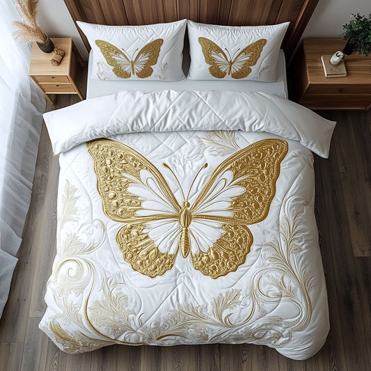 Elegent Gold Butterfly WY2402007CL Duvet Cover Set