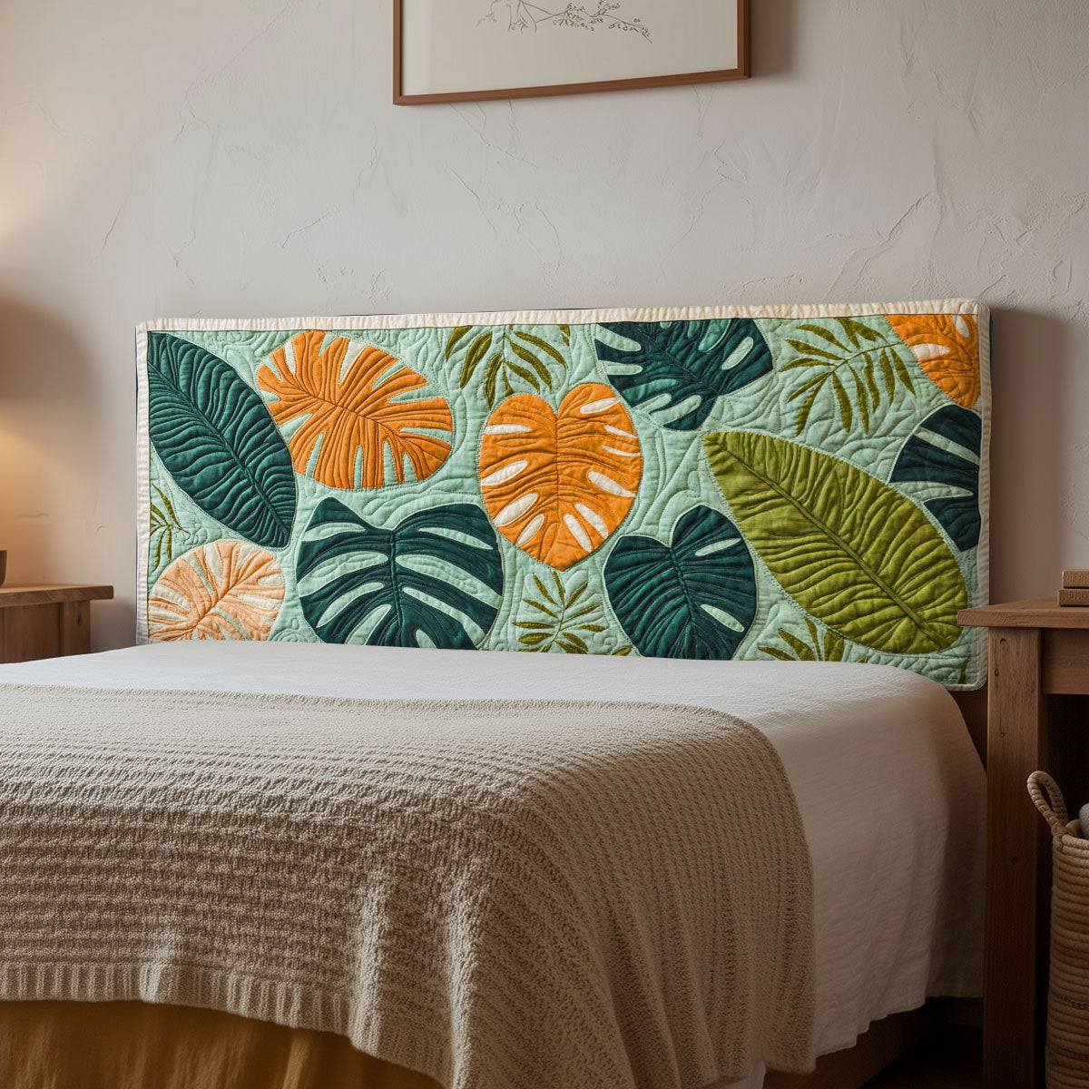 Monstera Garden CP3112018CL Quilted Headboard Slipcover