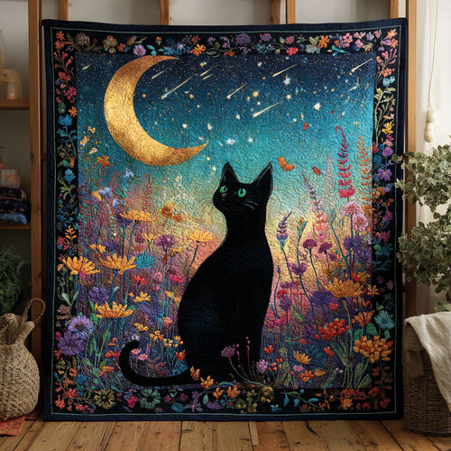 Flower Cat Night CW0701043CL Quilt