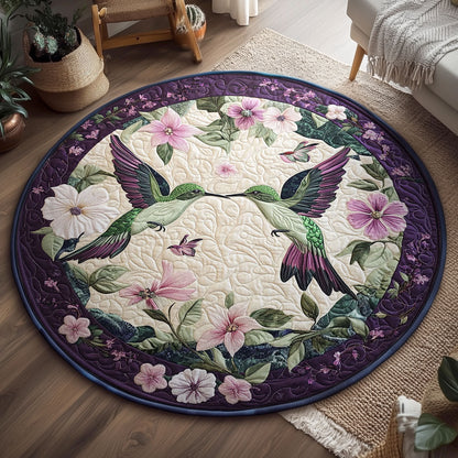 Purple Couple Wings WY2203087CL Quilted Round Mat