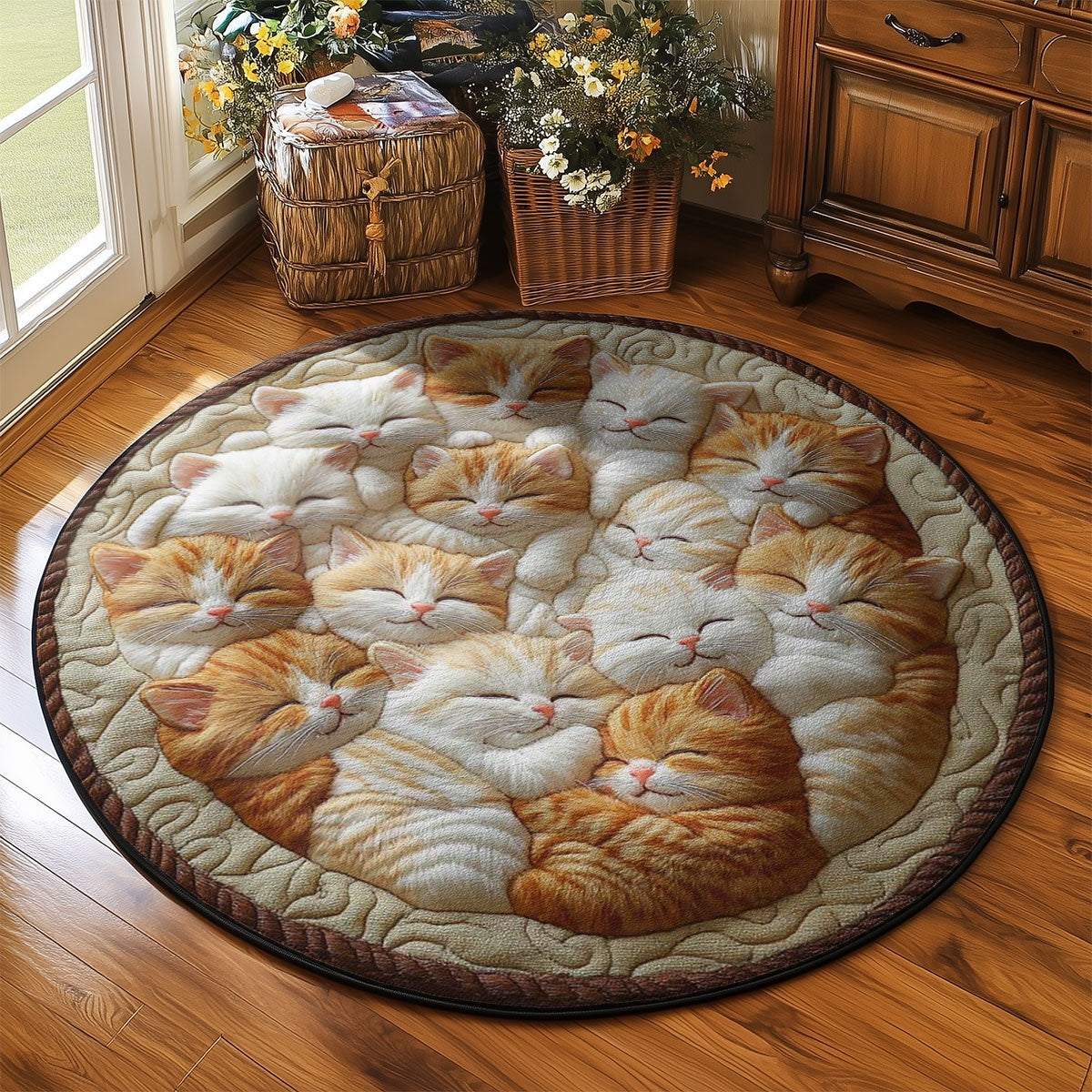 Cuddle Cat WN2203010CL Quilted Round Mat