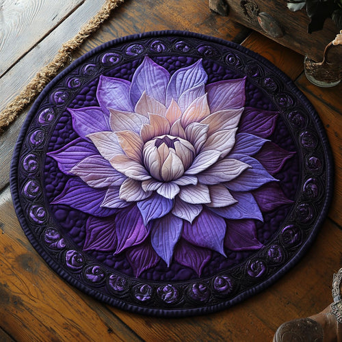 Orchid Lotus CP0912067CL Quilted Round Mat