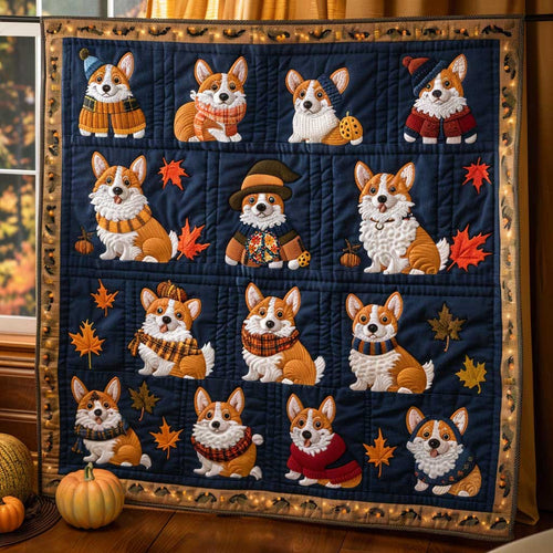 Corgi Leaf Jumpers WN1610025CL Quilt