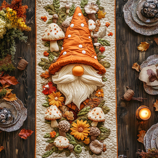 Whispering Gnome Grove WN1507102CL Quilted Table Runner