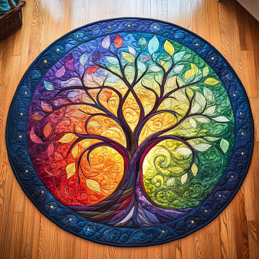 Vibrant Tree WX2805049CL Quilted Round Mat