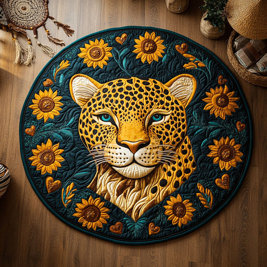 Sunflower Stare WY0306017CL Quilted Round Mat