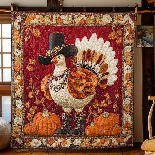 Cowboy Turkey Harvest WN0801028CL Quilt