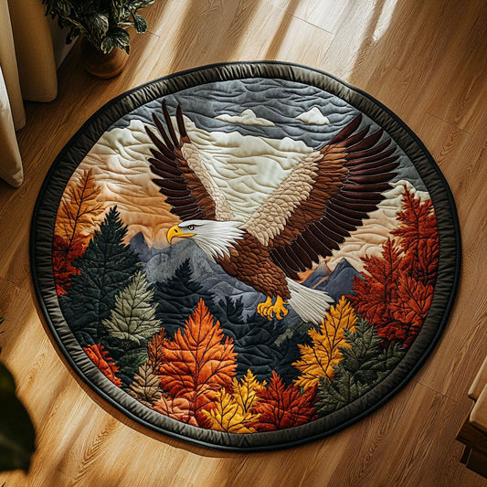 Eagle Of Autumn WY2108036CL Quilted Round Mat