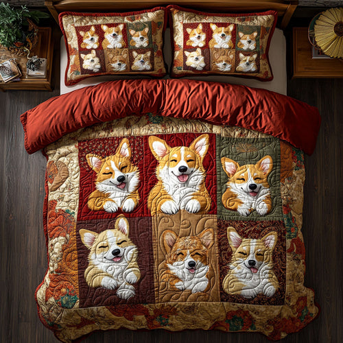 Corgi Tucked In WN1207016CL Duvet Cover Set