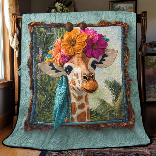 Floral Giraffe CP0404010 Quilt