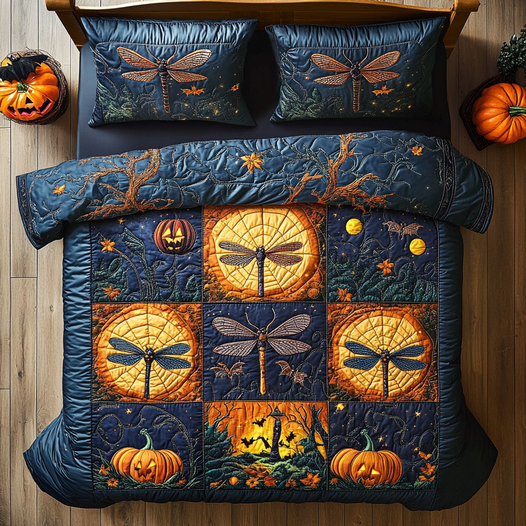 Dragonfly Jack O Lantern WY0608032CL Duvet Cover Set
