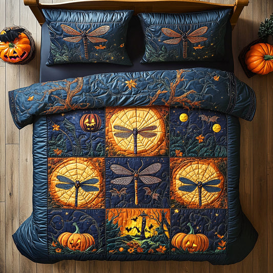 Dragonfly Jack O Lantern WY0608032CL Duvet Cover Set