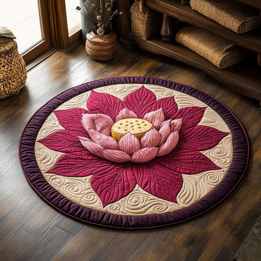 Heart Of The Lotus CP2507038CL Quilted Round Mat