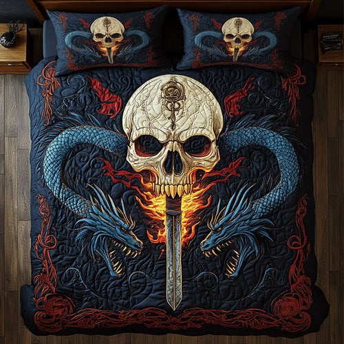 Inferno Skull  Dragons WY1308076CL Duvet Cover Set