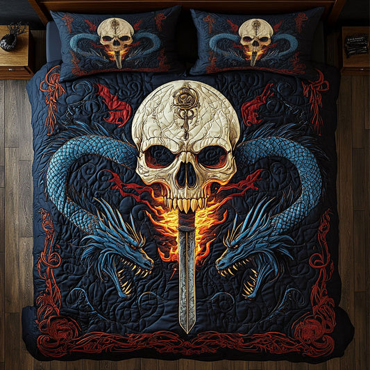 Inferno Skull  Dragons WY1308076CL Duvet Cover Set