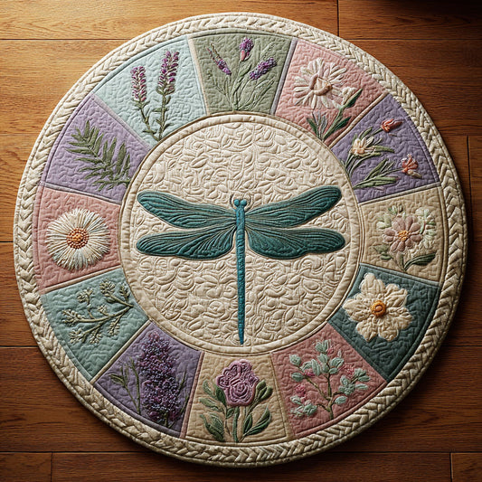 Circle of Blossom CW0509003CL Quilted Round Mat