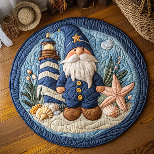 Captain Gnome WY2504004CL Quilted Round Mat