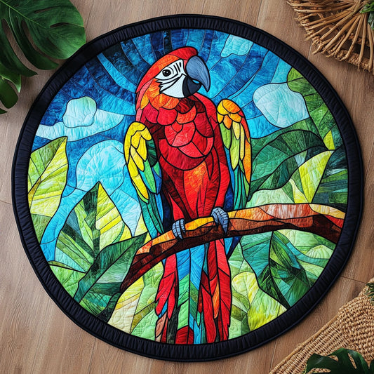 Parrot Forest WX1005032CL Quilted Round Mat