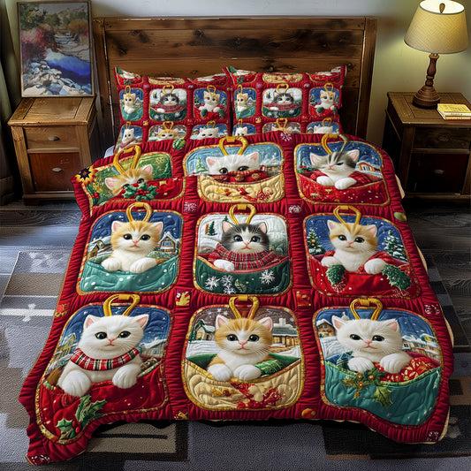 Christmas Bag Kitten WY0612044CL Duvet Cover Set